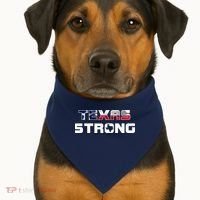 Texas Strong State Flag Logo USA-Made Doggie Bandana thumb 1