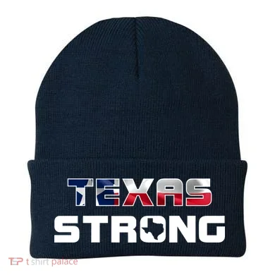 Texas Strong State Flag Logo Beanie