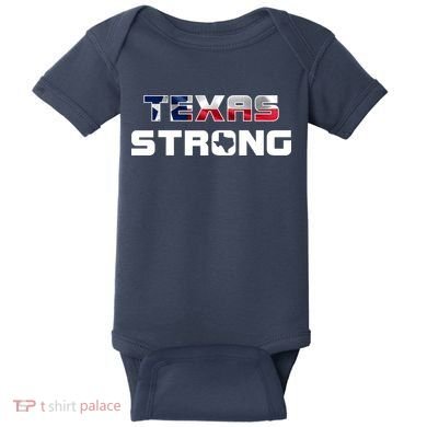 Texas Strong State Flag Logo Baby Bodysuit