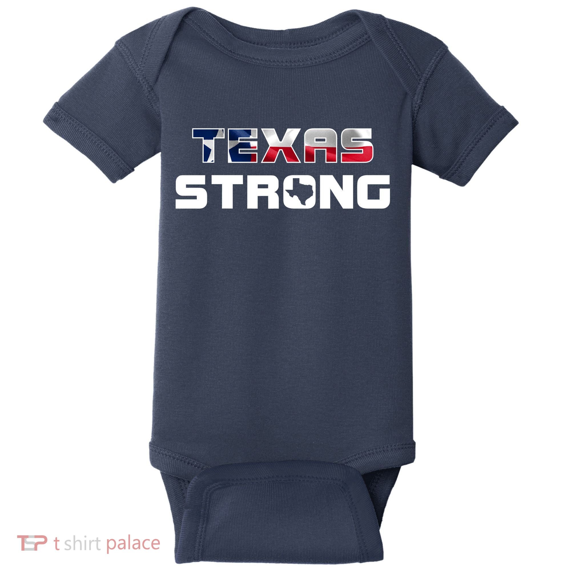 Texas Strong State Flag Logo Baby Bodysuit
