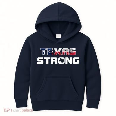Texas Strong State Flag Logo Kids Hoodie