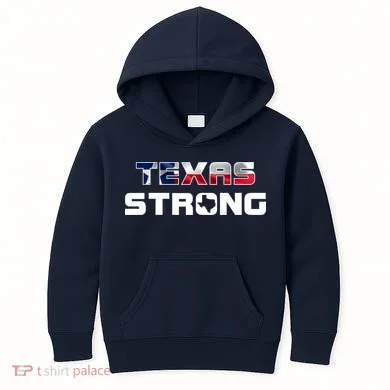 Texas Strong State Flag Logo Kids Hoodie
