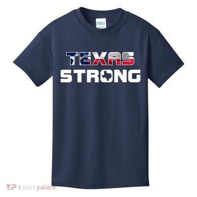 Texas Strong State Flag Logo Kids T-Shirt