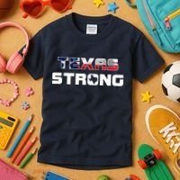 Texas Strong State Flag Logo Kids T-Shirt thumb 3