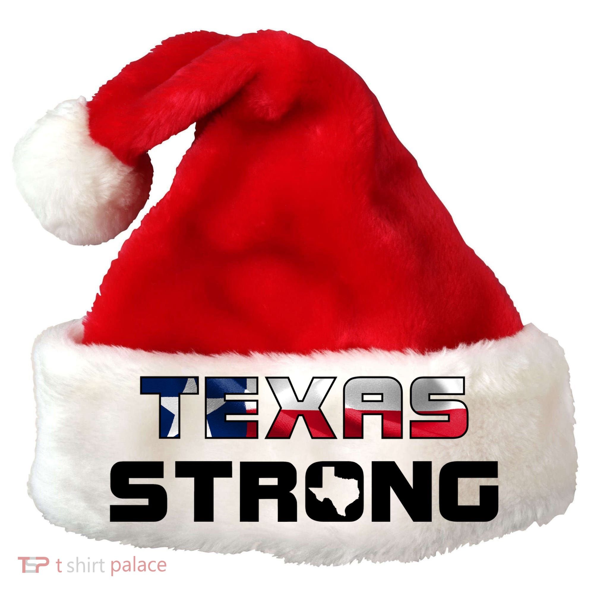 Texas Strong State Flag Logo Santa Hat