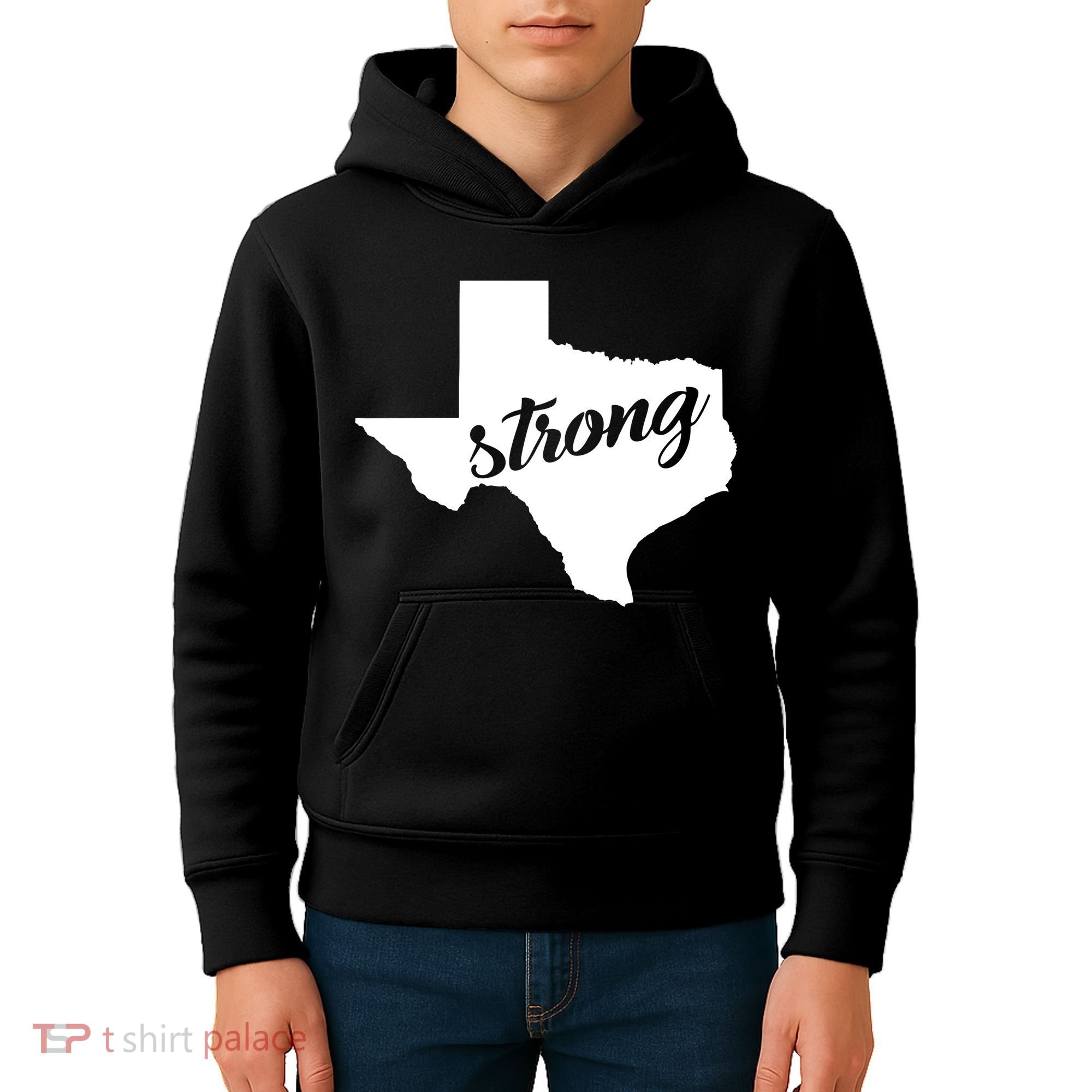 Texas Strong State Logo Kids Hoodie
