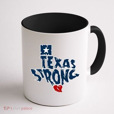 Texas Strong State Map Coffee Mug back