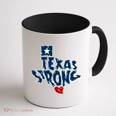 Texas Strong State Map Coffee Mug back