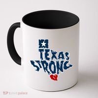 Texas Strong State Map Coffee Mug thumb 0