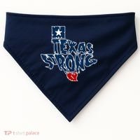 Texas Strong State Map USA-Made Doggie Bandana thumb 0