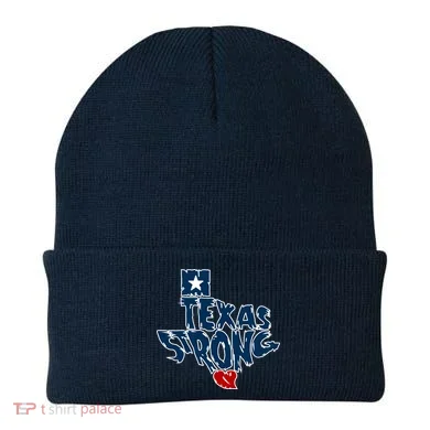 Texas Strong State Map Beanie