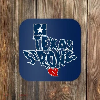 Texas Strong State Map Coaster