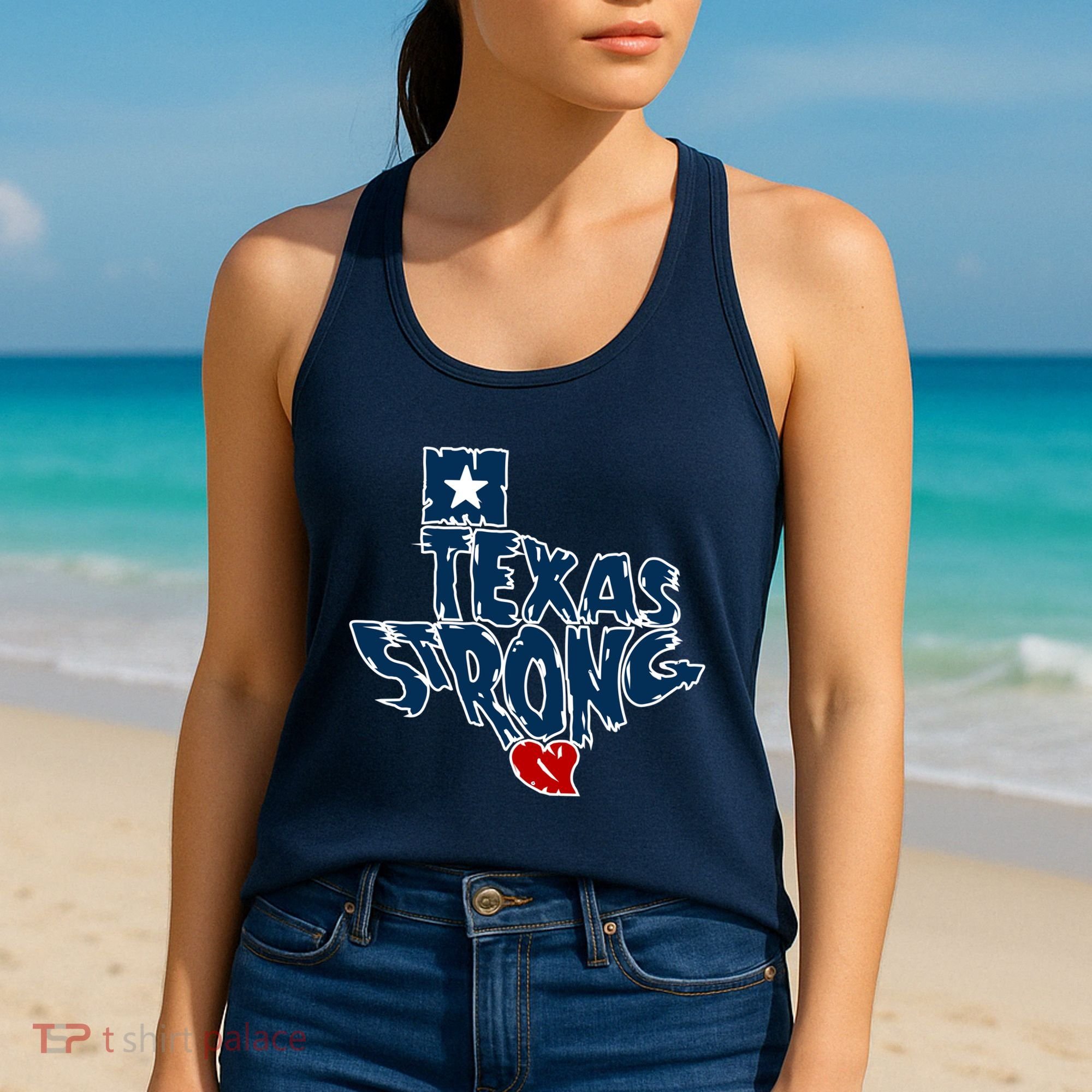 Texas Strong State Map Women's Tank Top