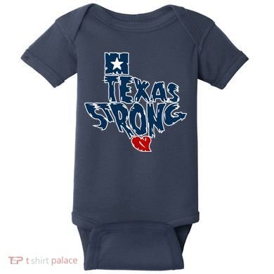 Texas Strong State Map Baby Bodysuit