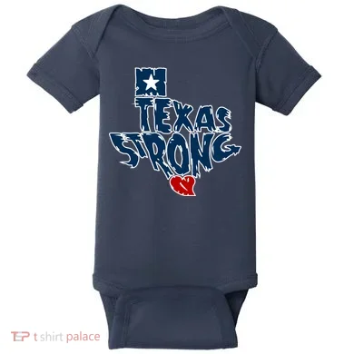 Texas Strong State Map Baby Bodysuit