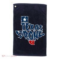 Texas Strong State Map Golf Towel thumb 0