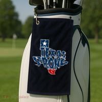 Texas Strong State Map Golf Towel thumb 2