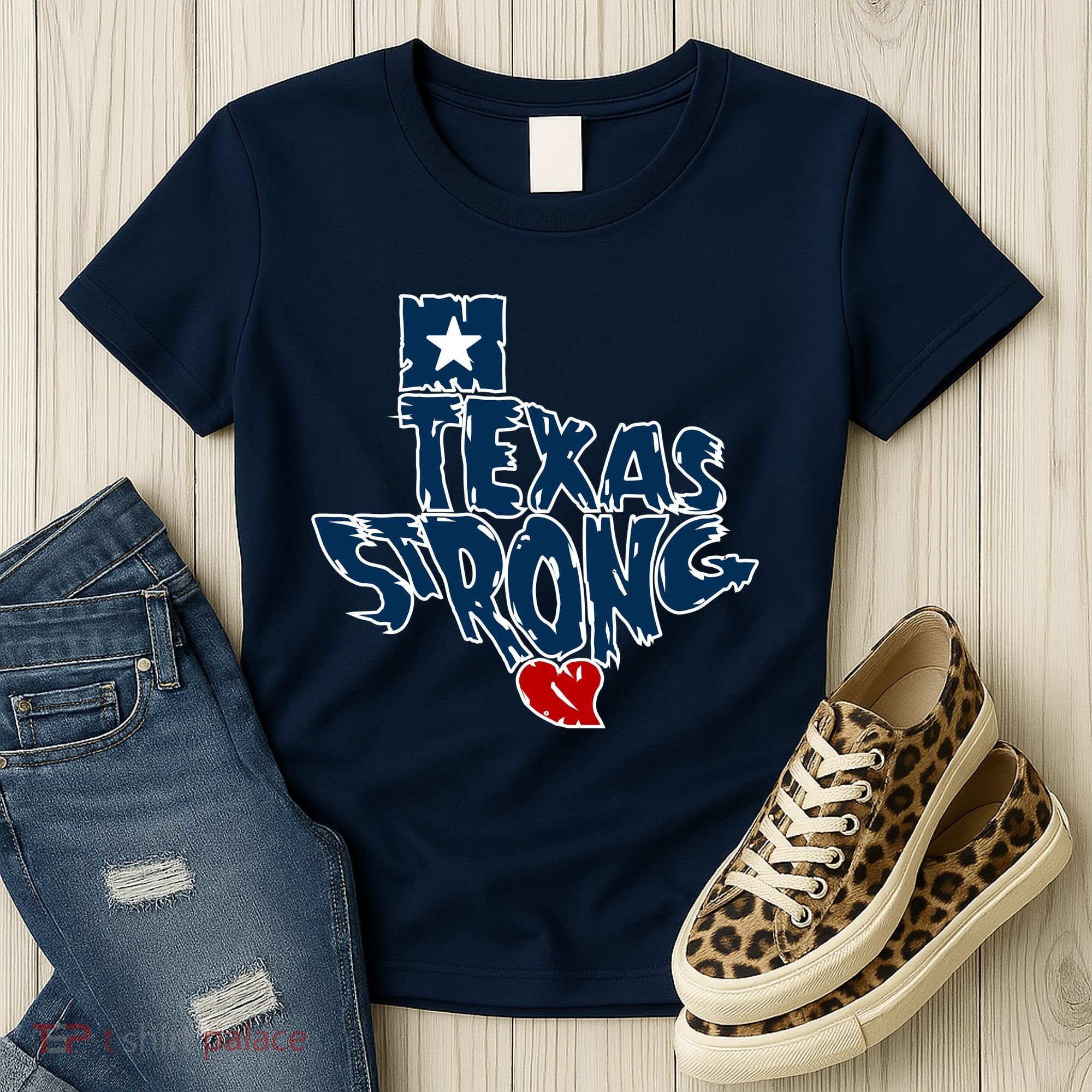 Texas Strong State Map Women's T-Shirt