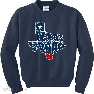 Texas Strong State Map Kids Sweatshirt