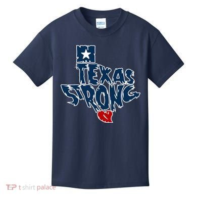 Texas Strong State Map Kids T-Shirt