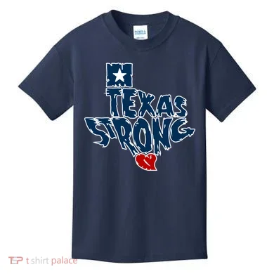 Texas Strong State Map Kids T-Shirt