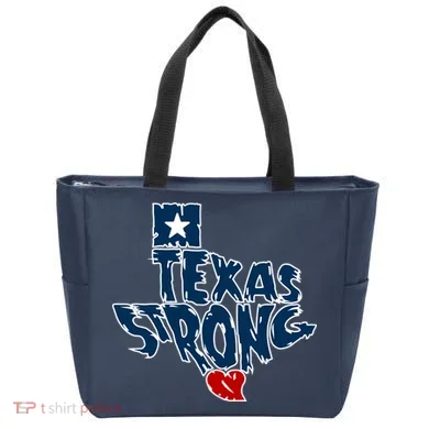 Texas Strong State Map Tote Bag