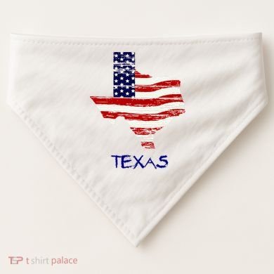 Texas USA Flag USA-Made Doggie Bandana