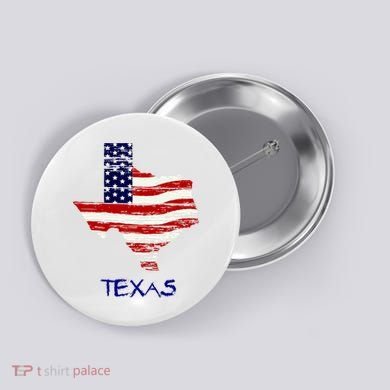 Texas USA Flag Button