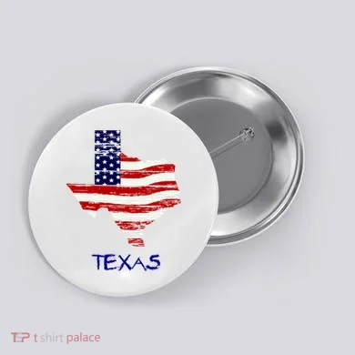 Texas USA Flag Button