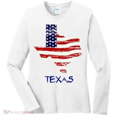 Texas USA Flag Women's Long Sleeve Shirt