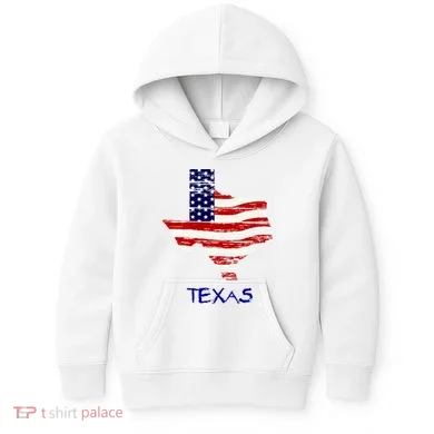 Texas USA Flag Kids Hoodie