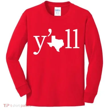 Texas Y'all Kids Long Sleeve Shirt