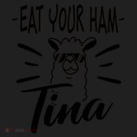 TINA EAT YOUR HAM FUNNY TINA EAT YOUR HAM Golf Towel thumb 3