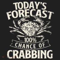 TodayS Forecast 100 Chance Of Crabbing Crab Crustaceans Beanie thumb 2