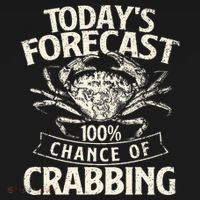 TodayS Forecast 100 Chance Of Crabbing Crab Crustaceans Mousepad thumb 1