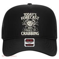 TodayS Forecast 100 Chance Of Crabbing Crab Crustaceans Hat thumb 0