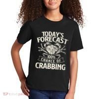 TodayS Forecast 100 Chance Of Crabbing Crab Crustaceans Kids T-Shirt thumb 2