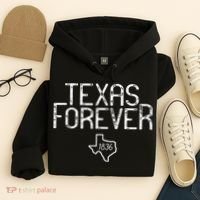 Texas Forever 1836 Aged Font Hoodie thumb 4