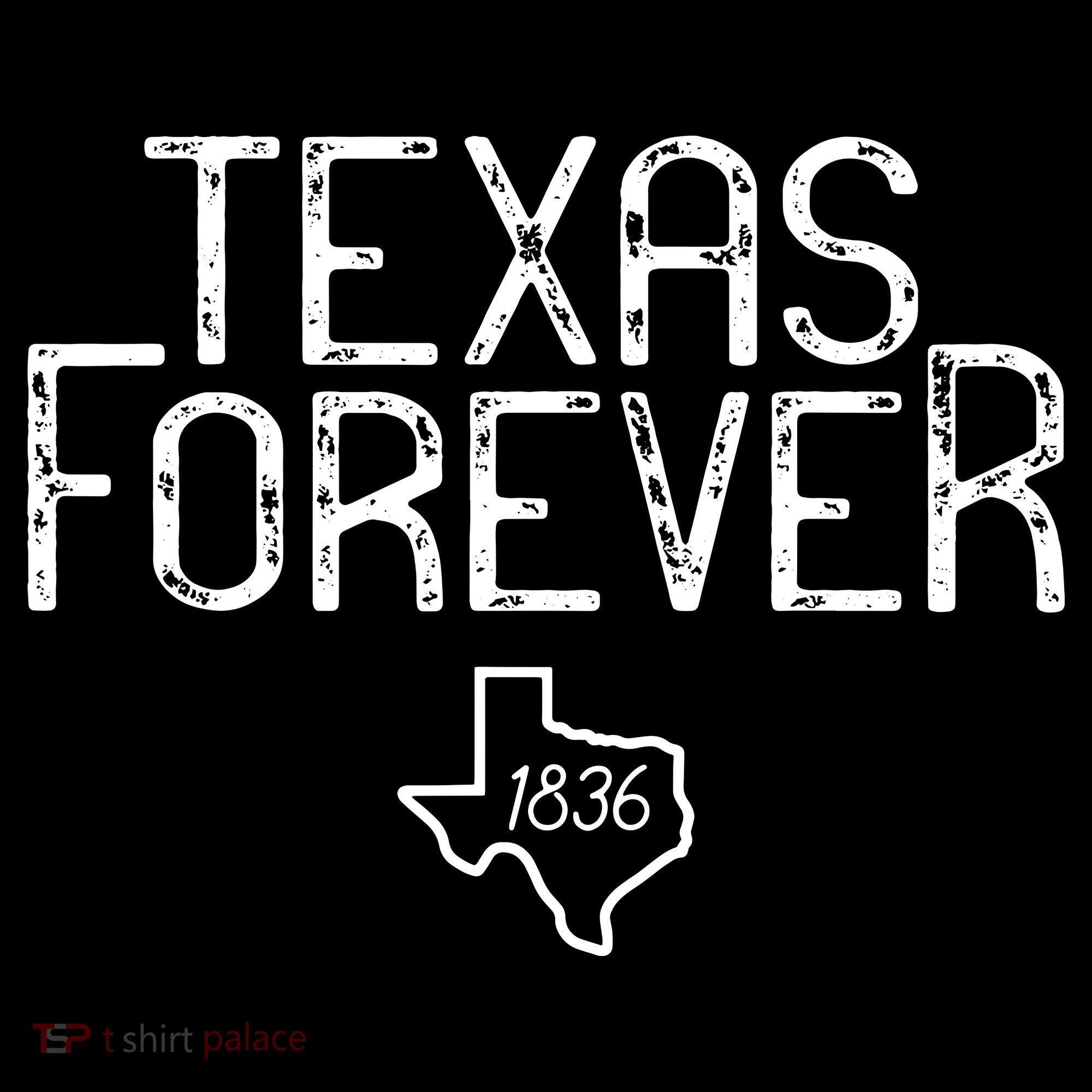 Texas Forever 1836 Aged Font Hoodie