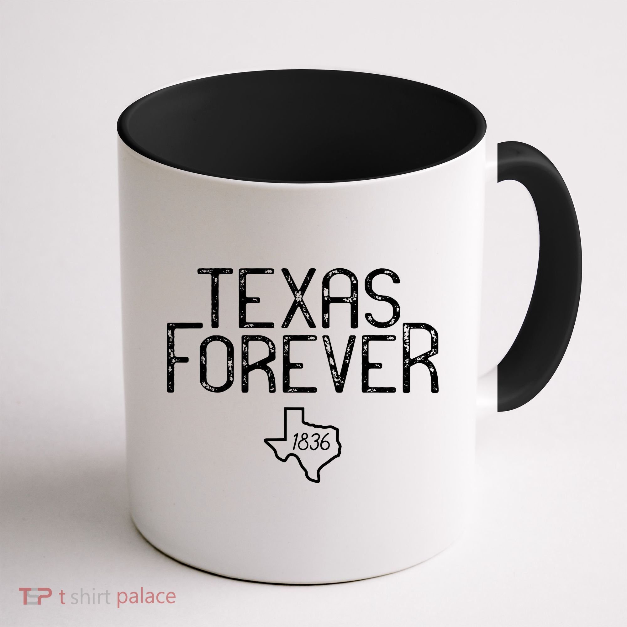 Texas Forever 1836 Aged Font Coffee Mug