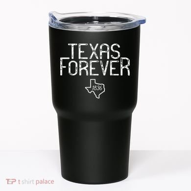 Texas Forever 1836 Aged Font Tumbler