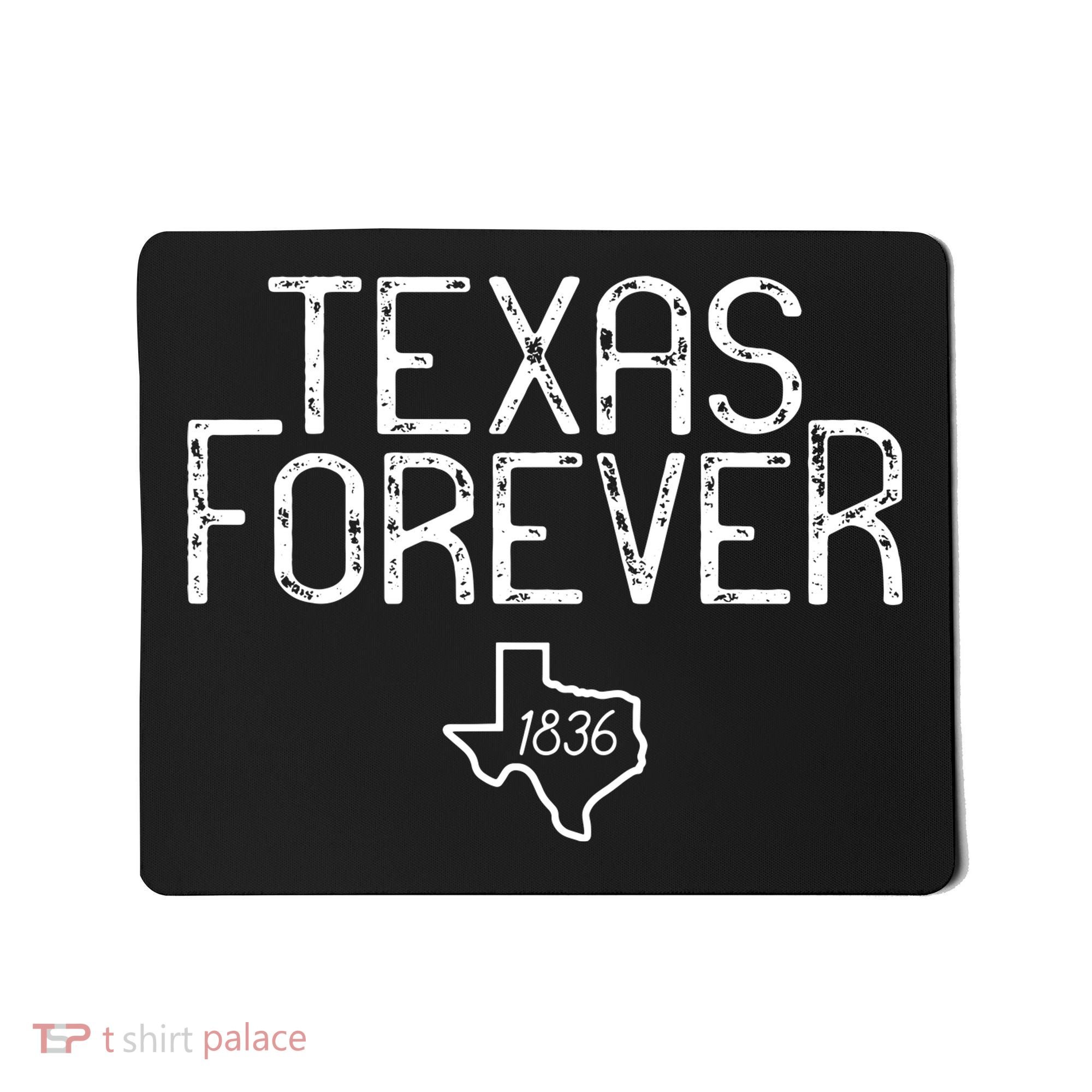 Texas Forever 1836 Aged Font Mousepad