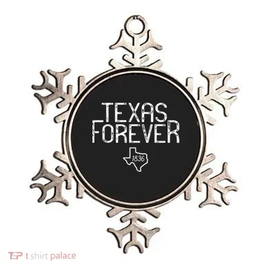 Texas Forever 1836 Aged Font Ornament