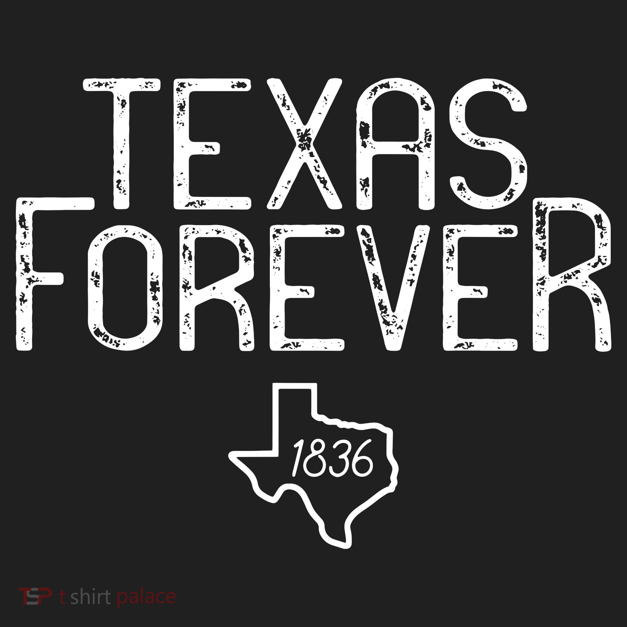 Texas Forever 1836 Aged Font Hat