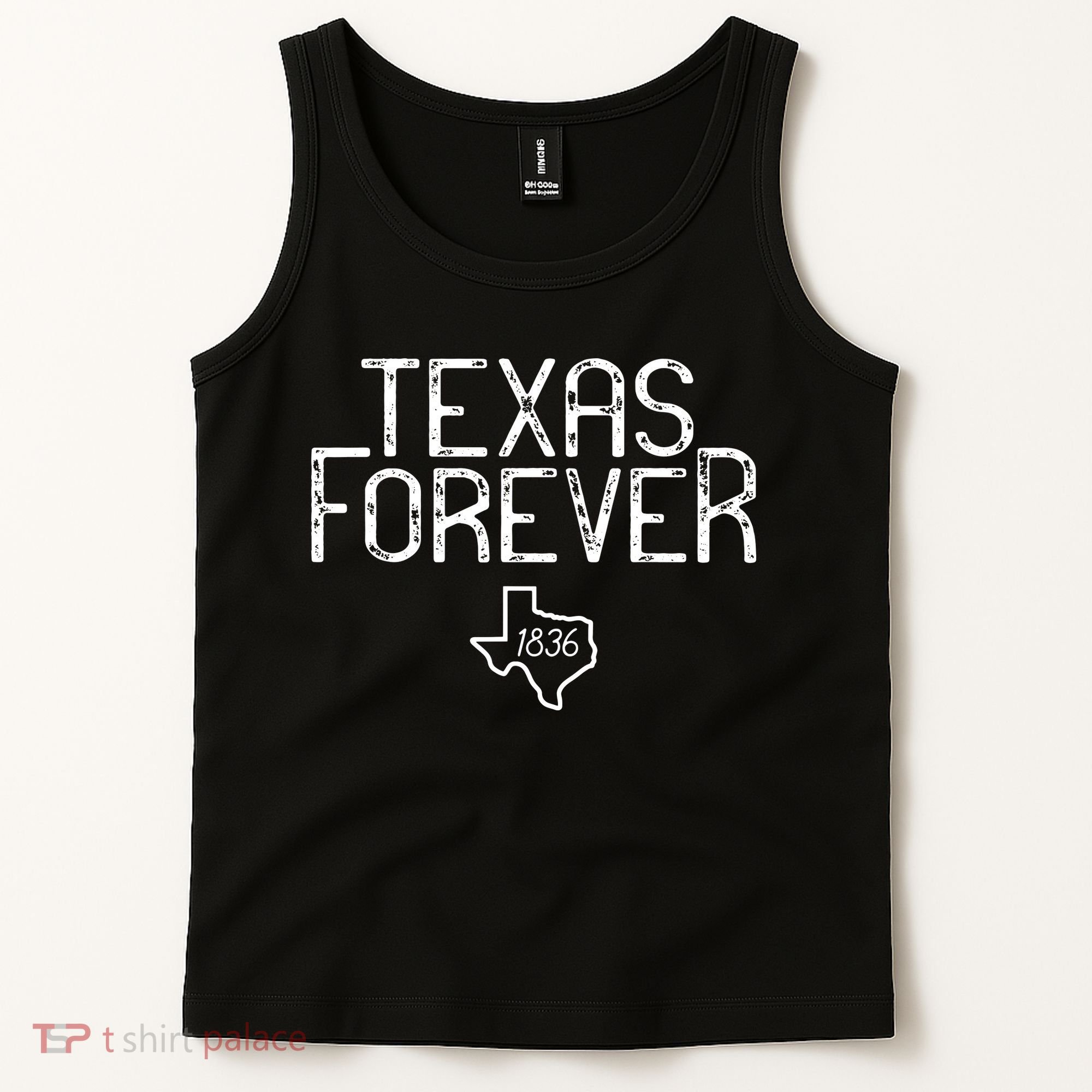 Texas Forever 1836 Aged Font Tank Top