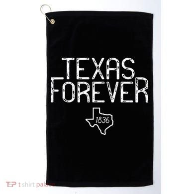 Texas Forever 1836 Aged Font Golf Towel