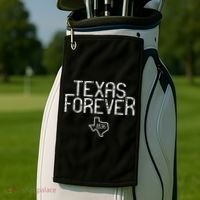 Texas Forever 1836 Aged Font Golf Towel thumb 2