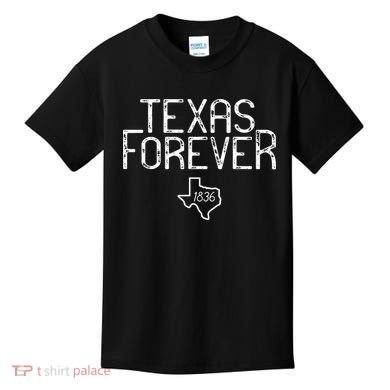 Texas Forever 1836 Aged Font Kids T-Shirt