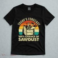 TodayS Forecast 100 Chance Of Sawdust Woodworker T-Shirt thumb 5
