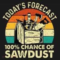 TodayS Forecast 100 Chance Of Sawdust Woodworker Polo thumb 3